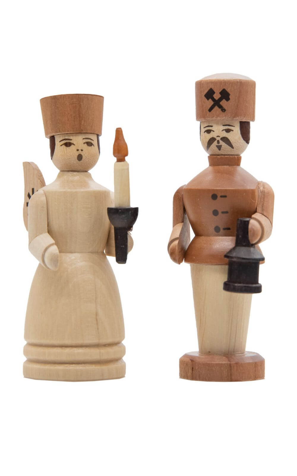 Miniature angel and miner, 5 cm by Spielwarenmacher Günther