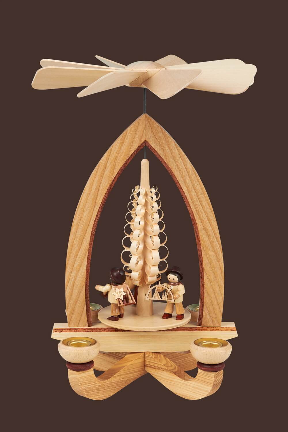 Weihnachtspyramide mit Handelsleute, 28 cm, Heinz Lorenz Olbernhau/ Erzgebirge_ Bild2