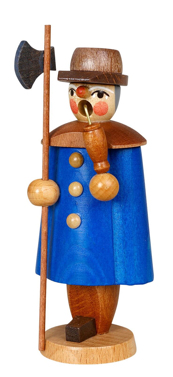 Räuchermännchen Nachtwächter, blau, 11 cm von Jan Stephani
