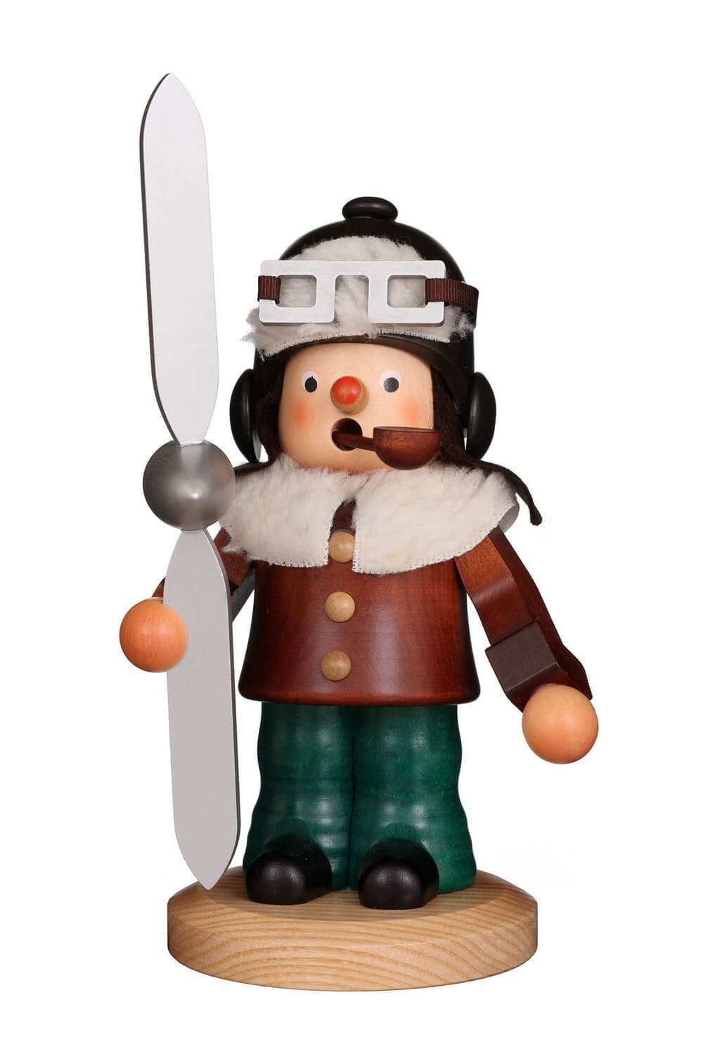 Smoking man pilot, 22 cm by Christian Ulbricht