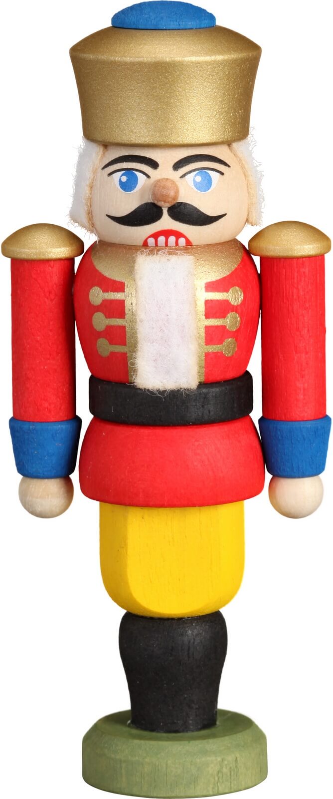 Nussknacker König, rot, 9 cm von Seiffener Volkskunst eG