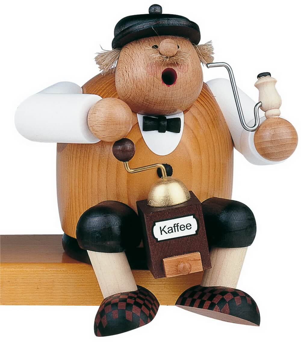 Räuchermännchen Kantenhocker Kaffeesachse, 15 cm von KWO
