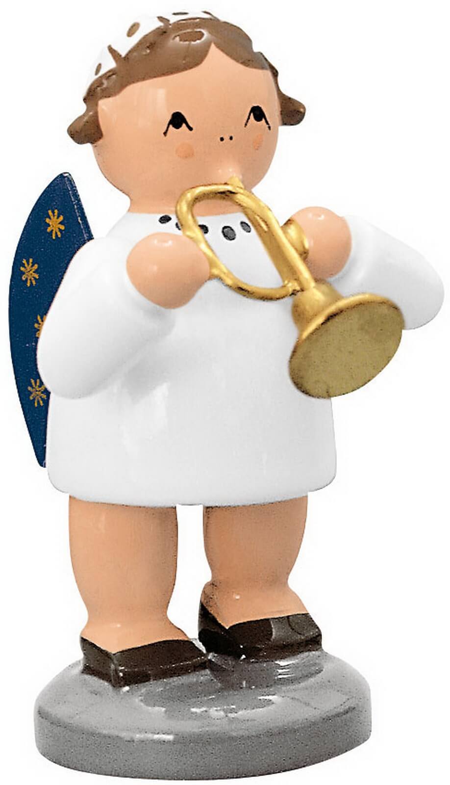Miniature Christmas angel with trumpet, 5 cm by KWO