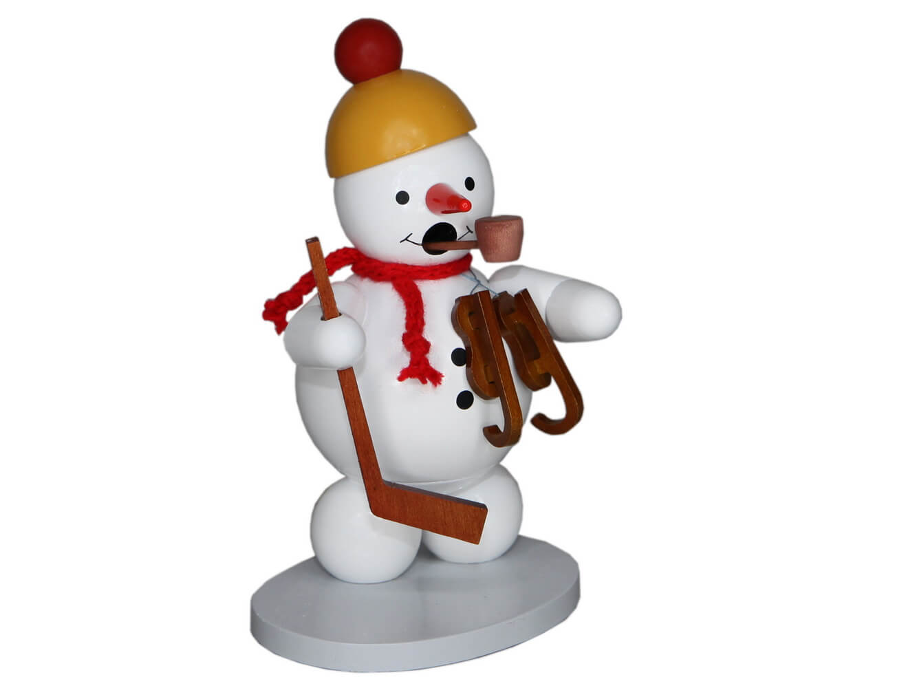 Räuchermännchen Schneemann mit Schlittschuhen, 12 cm von Ralf Zenker