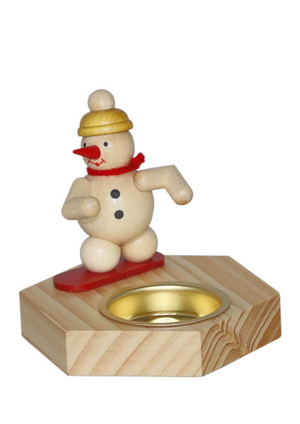 Candle holder for tea lights Snowboarder, nature by Ralf Zenker