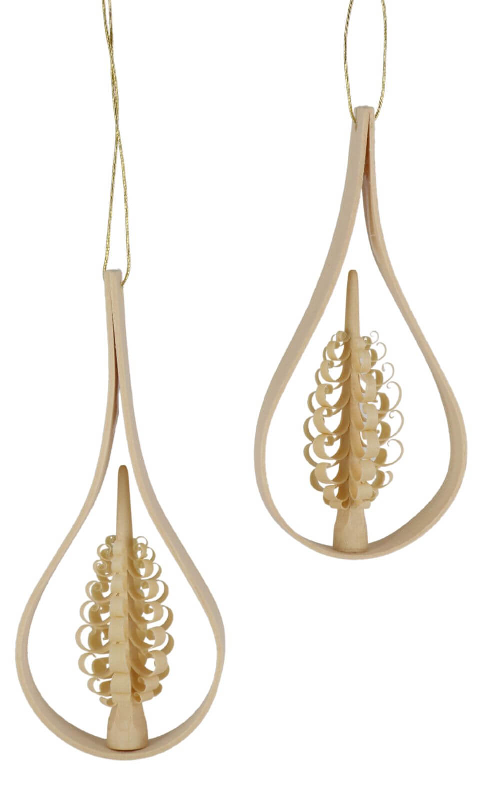 Hanging Christmas tree decorations drops, 9 cm, 2 pieces by Martina Rudolph