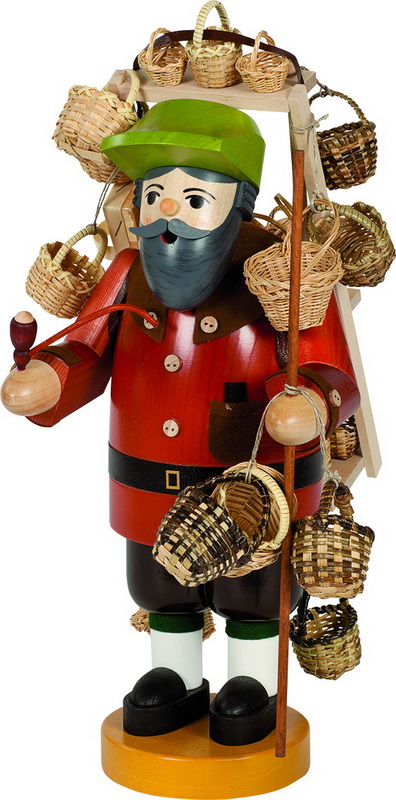 Smoking man basket trader, 41 cm by Richard Glässer