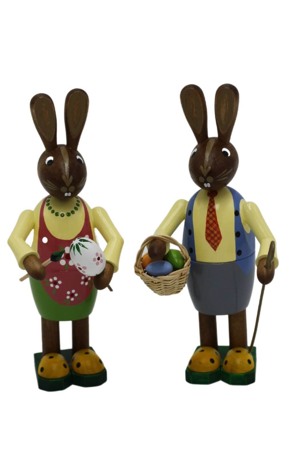 Hasenasenpaar mit Korb und Pinsel von Figurenland Uhlig GmbH