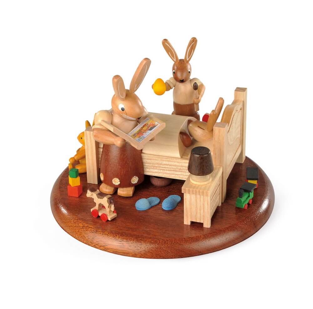 Motif platform bunny bed for music box M19840 by Müller Kleinkunst
