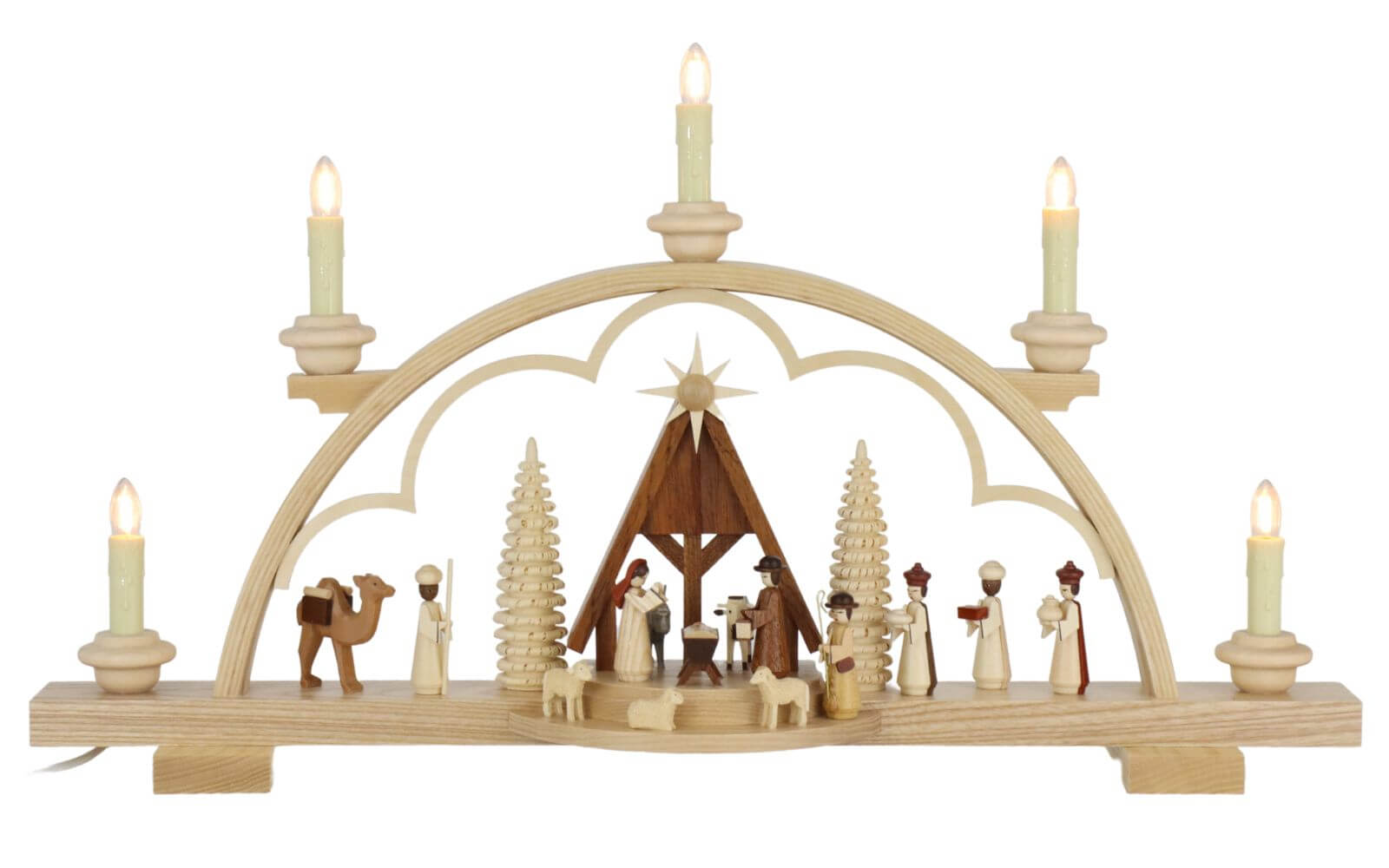Schwibbogen Christi Geburt mit Krippe, 57 cm von Müller Kleinkunst_1