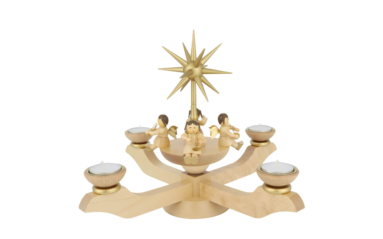 Advent candle holder, natural, for tea lights by Richard Glässer_1