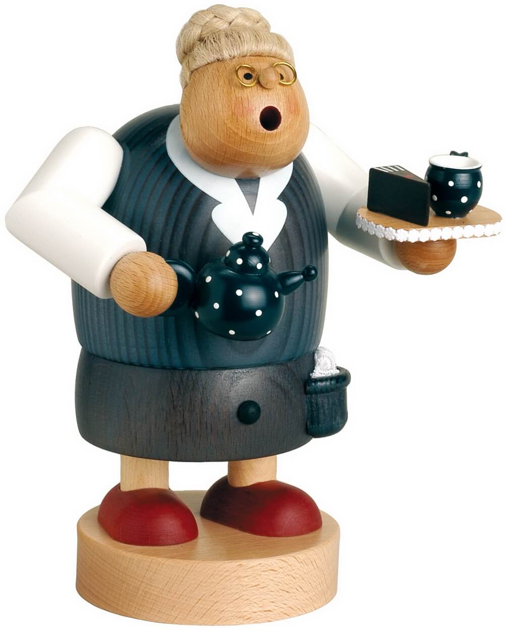 Smoker Figure Grandma’s Coffee Invitation, 17 cm by KWO