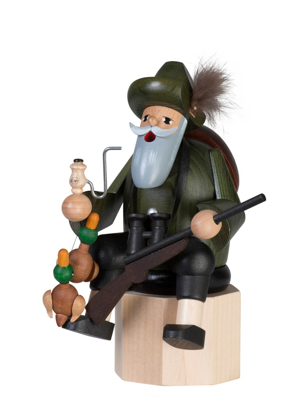 Smoking man edge stool forester, 15 cm, colored by KWO