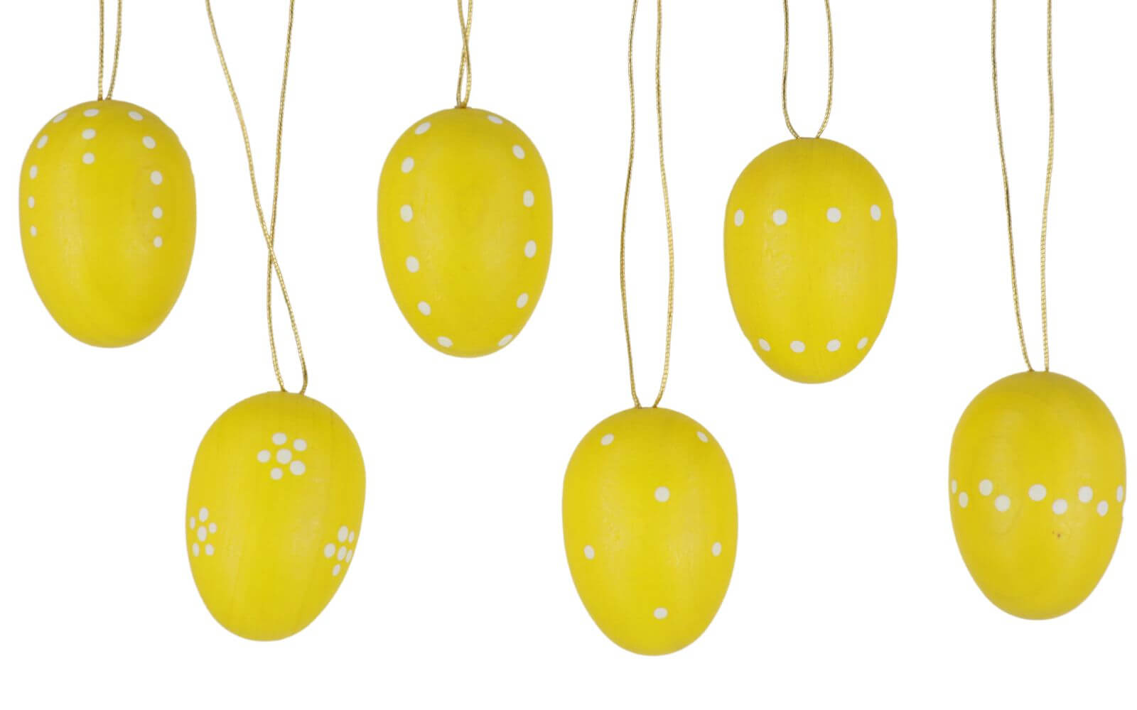 Easter eggs, yellow, hand-painted, 6 pieces by SEIFFEN.COM