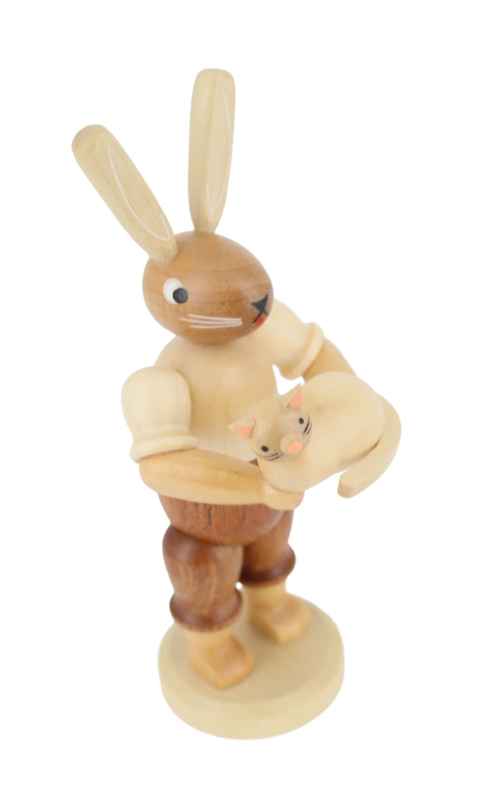 Osterhase mit Katze, 11 cm, natur von Müller Kleinkunst_3
