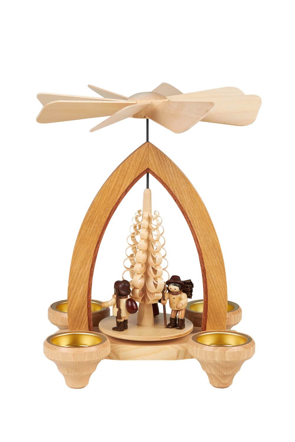 Tealight pyramid with forest people, 26 cm by Heinz Lorenz Olbernhau/ Erzgebirge_Picture1