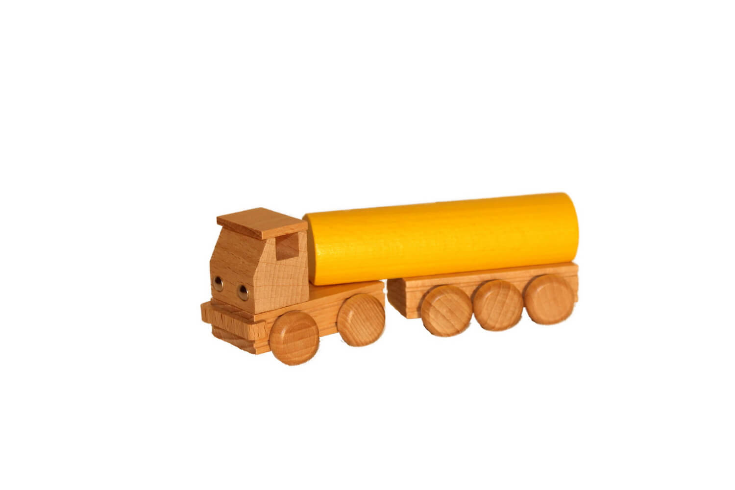 Wooden toy tanker, colored by Ebert GmbH