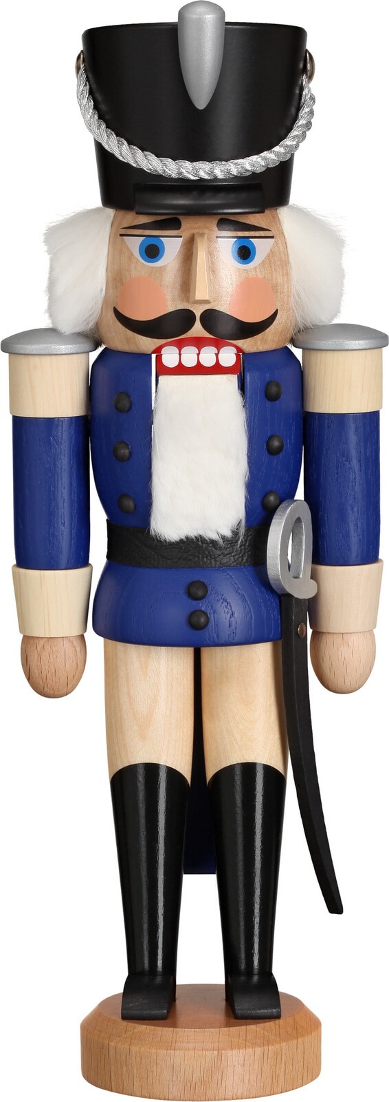 Nutcracker Hussar, blue, 28 cm by Seiffener Volkskunst eG