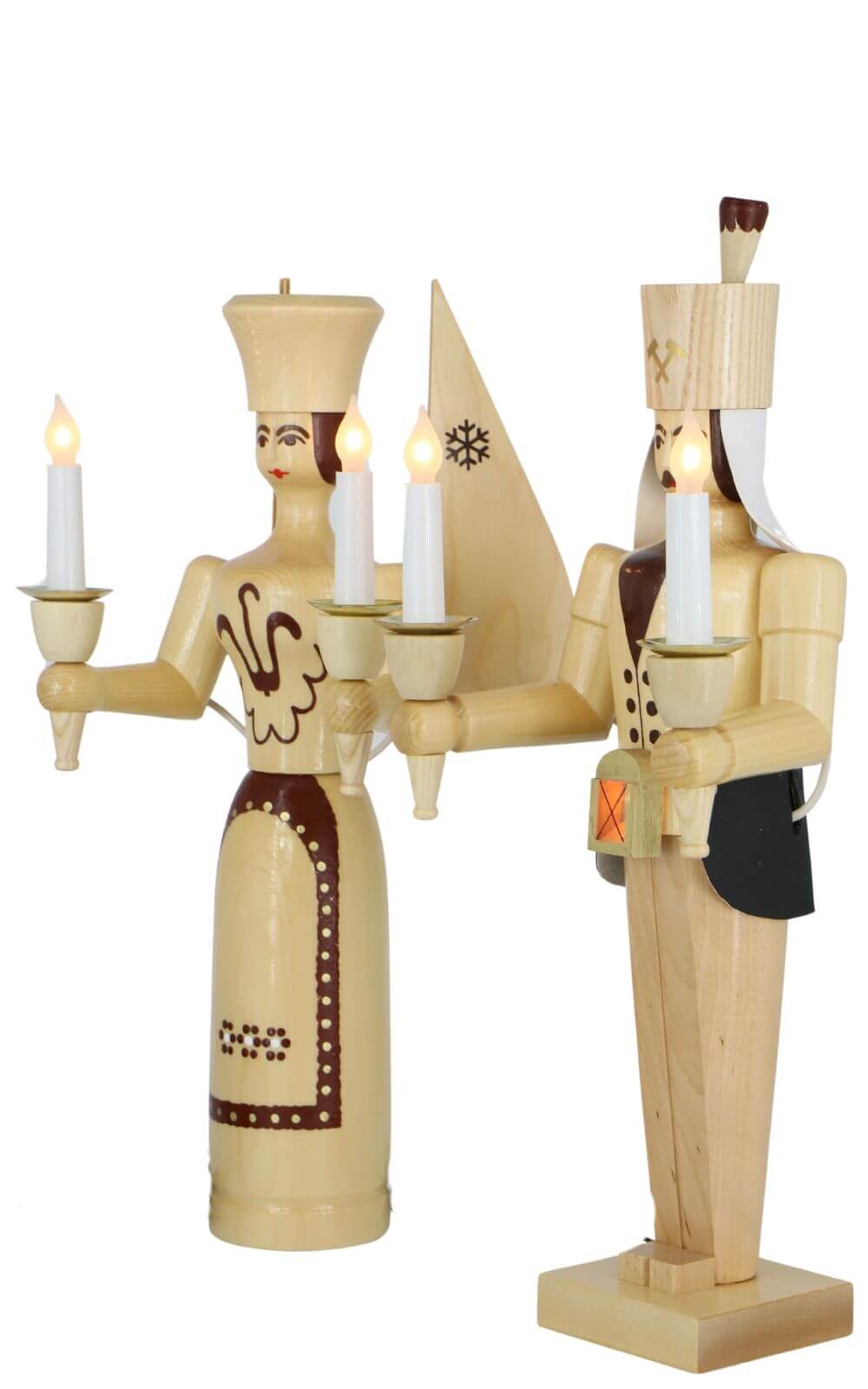 Angel and miner, 50 cm, natural, electrically illuminated by SEIFFEN.COM_4