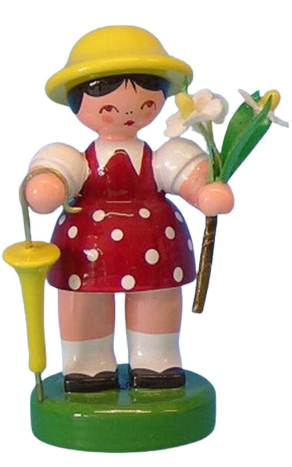Miniature flower girl, red/yellow by Figurenland Uhlig GmbH