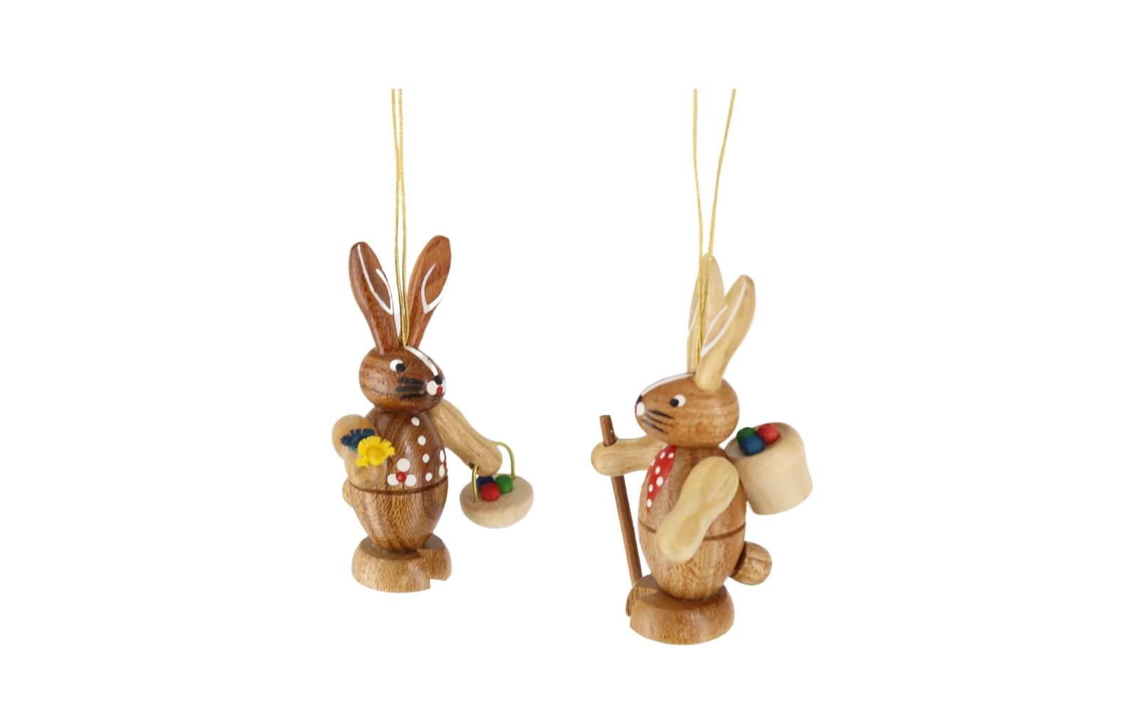Pair of Easter bunnies to hang, natural by Knuth Neuber_3