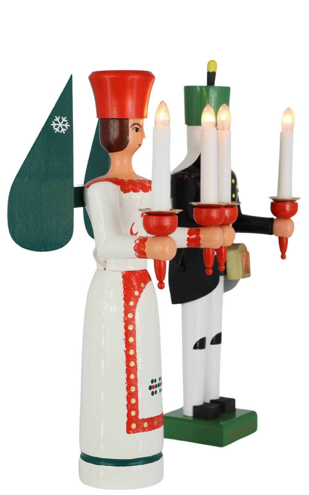 Engel und Bergmann, 38 cm mit Bauchlampe, farbig, elektrisch beleuchtet von SEIFFEN.COM_4