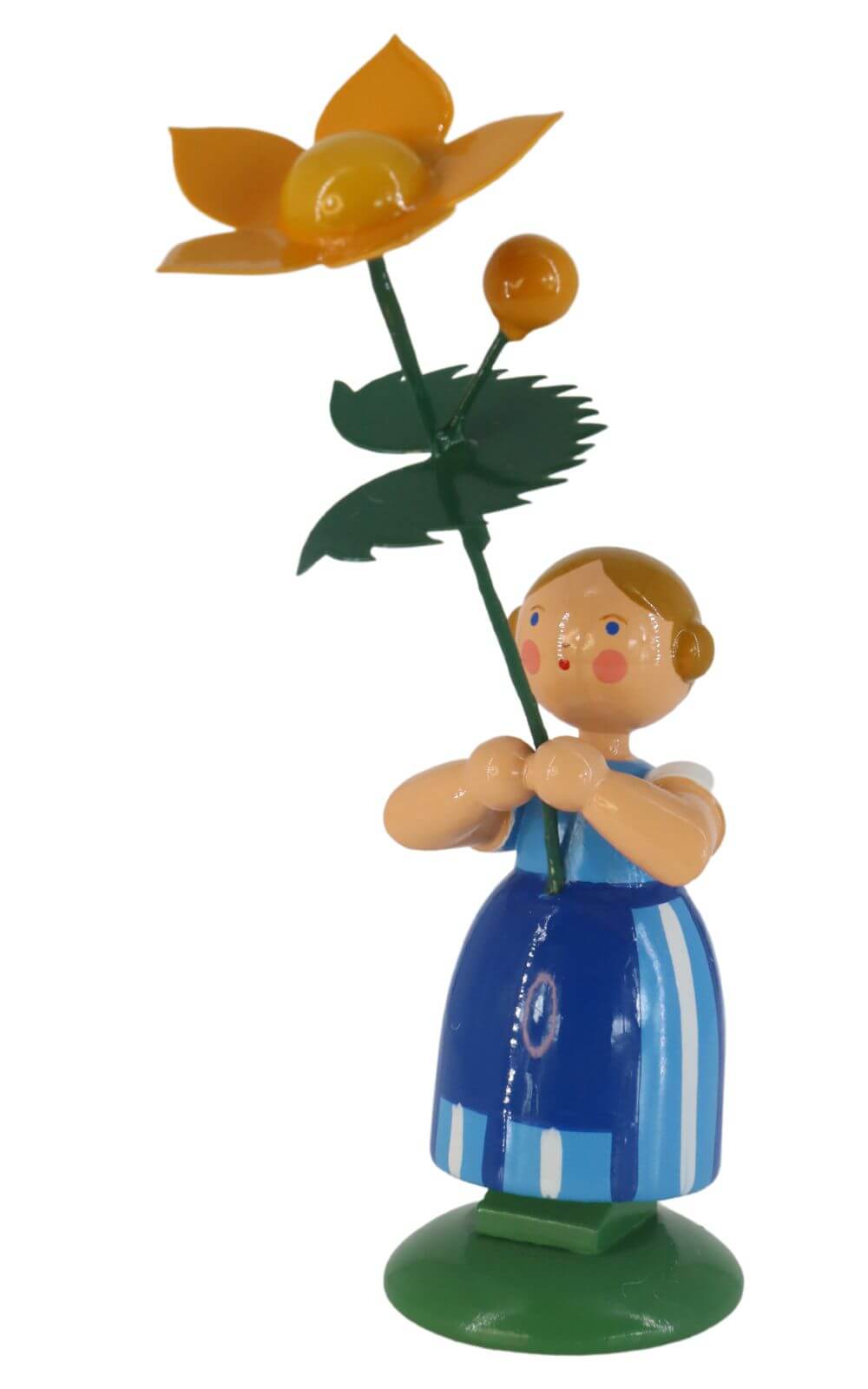 Flower girl with marsh marigold, 12 cm by HODREWA Legler