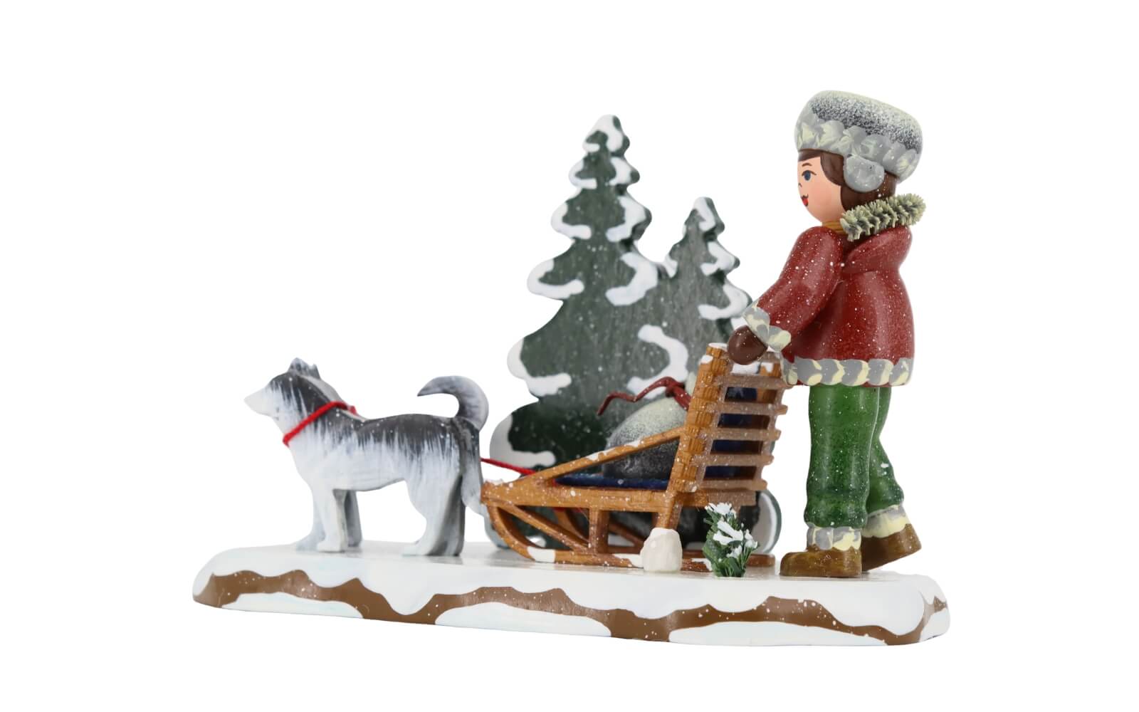 Winterkind Durch den Winterwald, 12 x 8 cm von Hubrig Volkskunst_3
