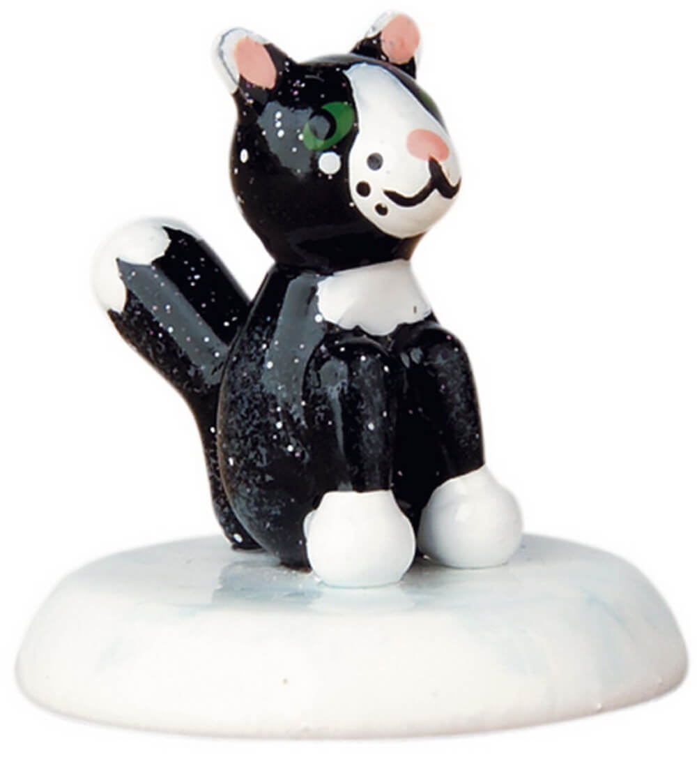 Winter child set of 6 cats, black by Hubrig Volkskunst