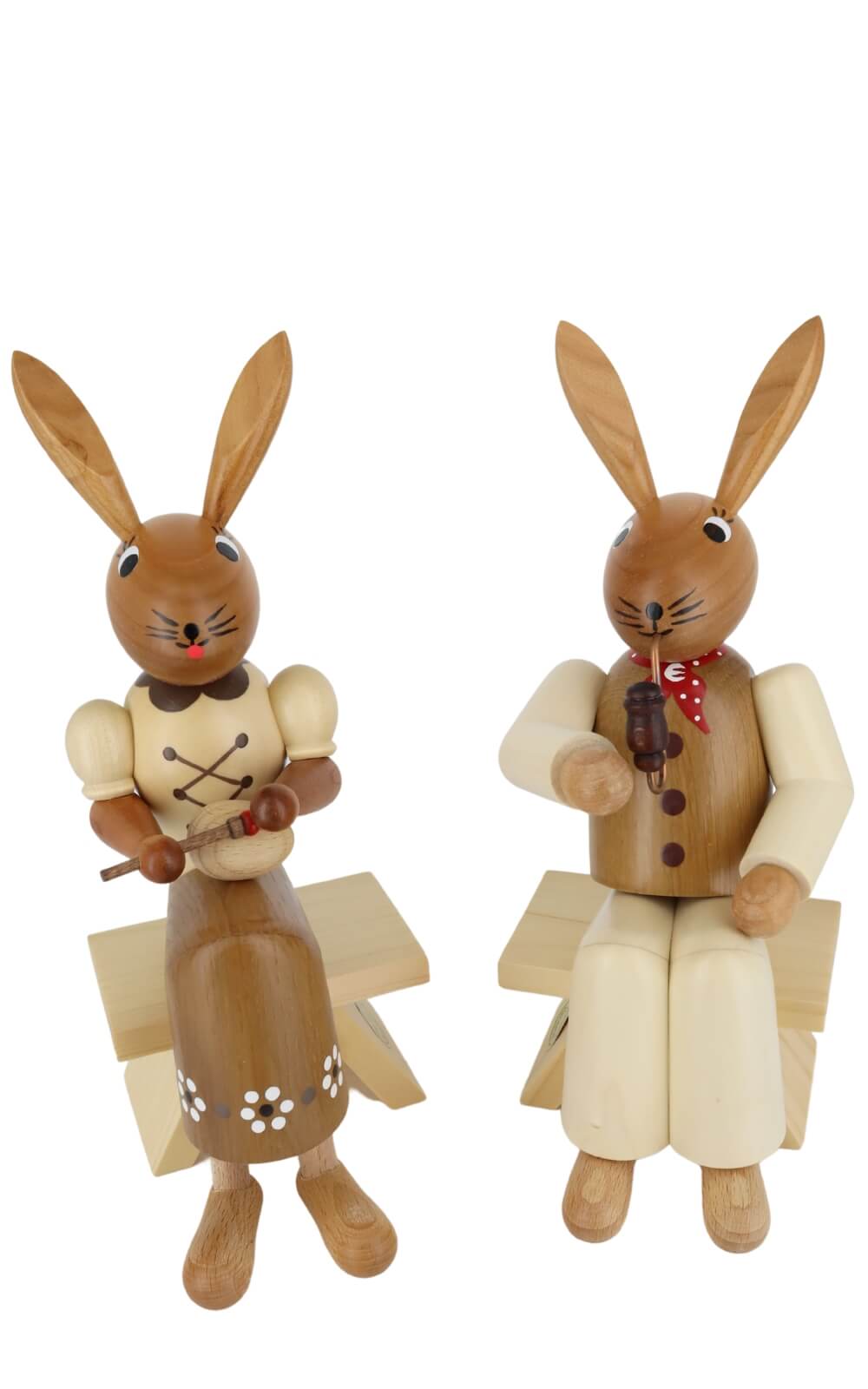 Osterhasenpaar auf Stühlen, 22 cm von SEIFFEN.COM_3