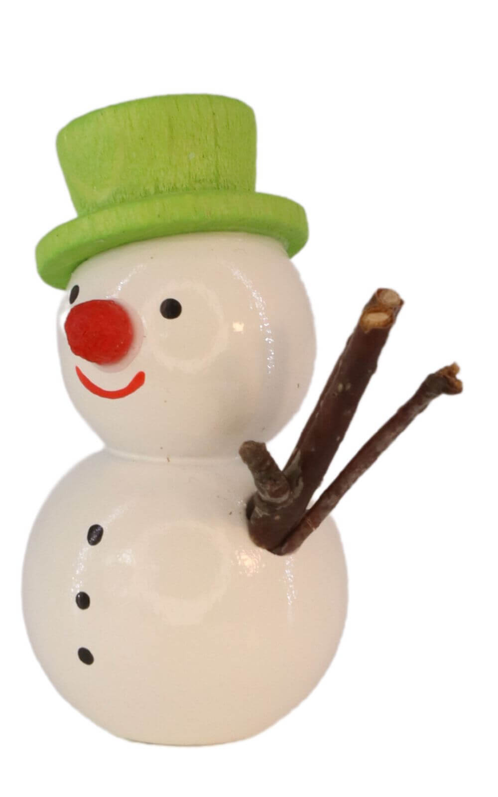 Snowman with green hat, 4 cm from SEIFFEN.COM_2