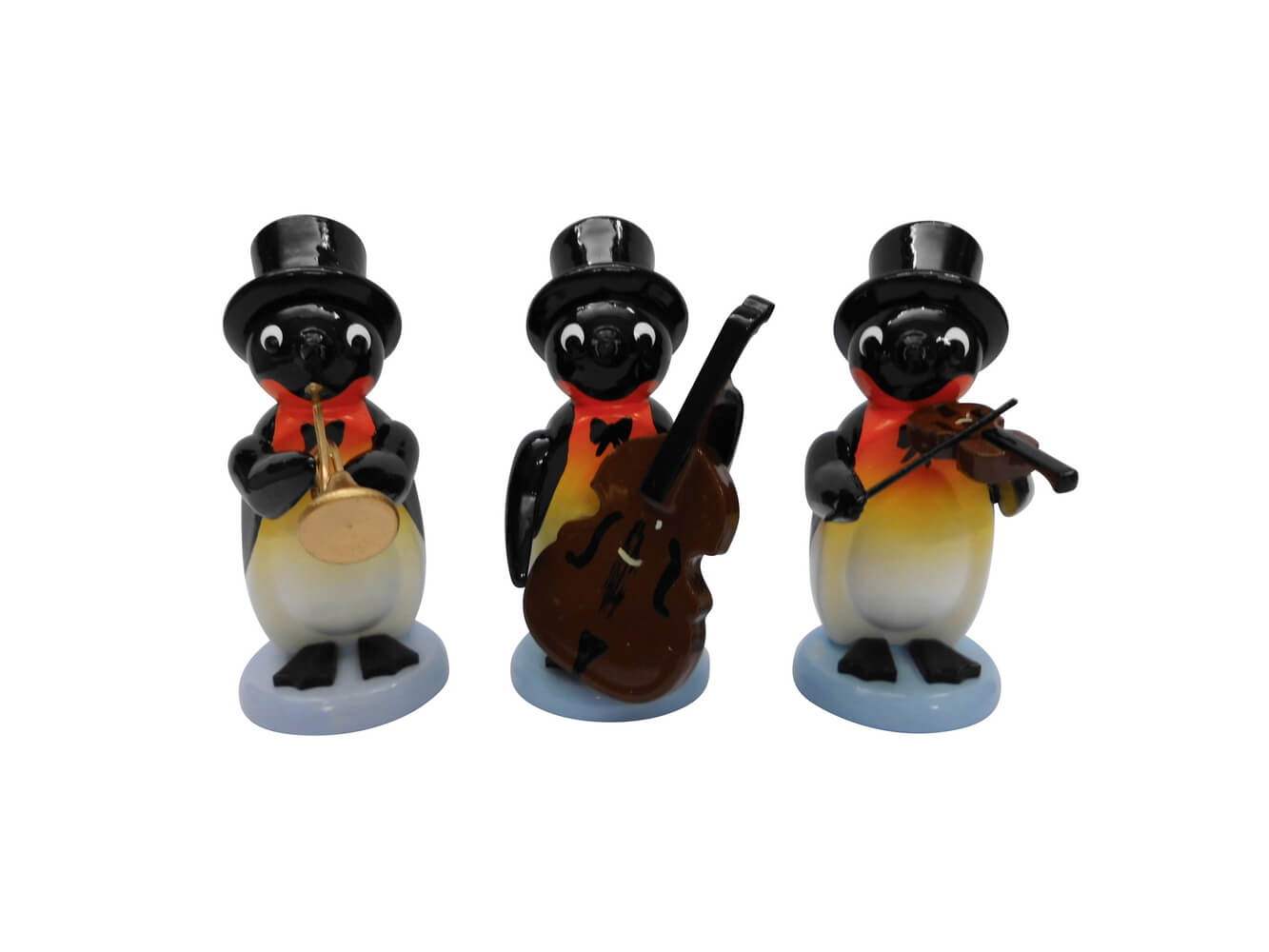 Miniature Penguin - orchestra, 3 - parts, colored by SEIFFEN.COM