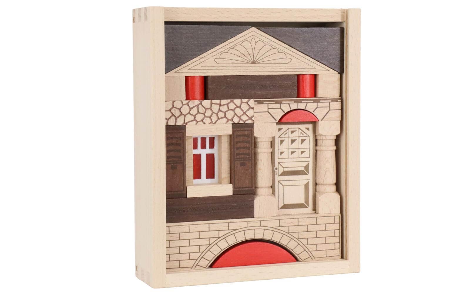 Antique building set with 36 building blocks by Ebert GmbH_1