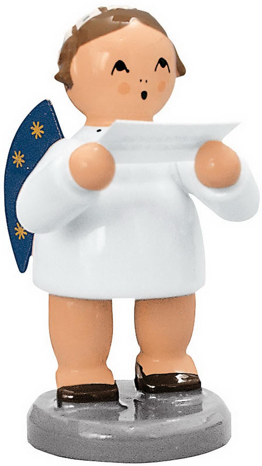 Miniature Christmas angel with sheet music, 5 cm by KWO