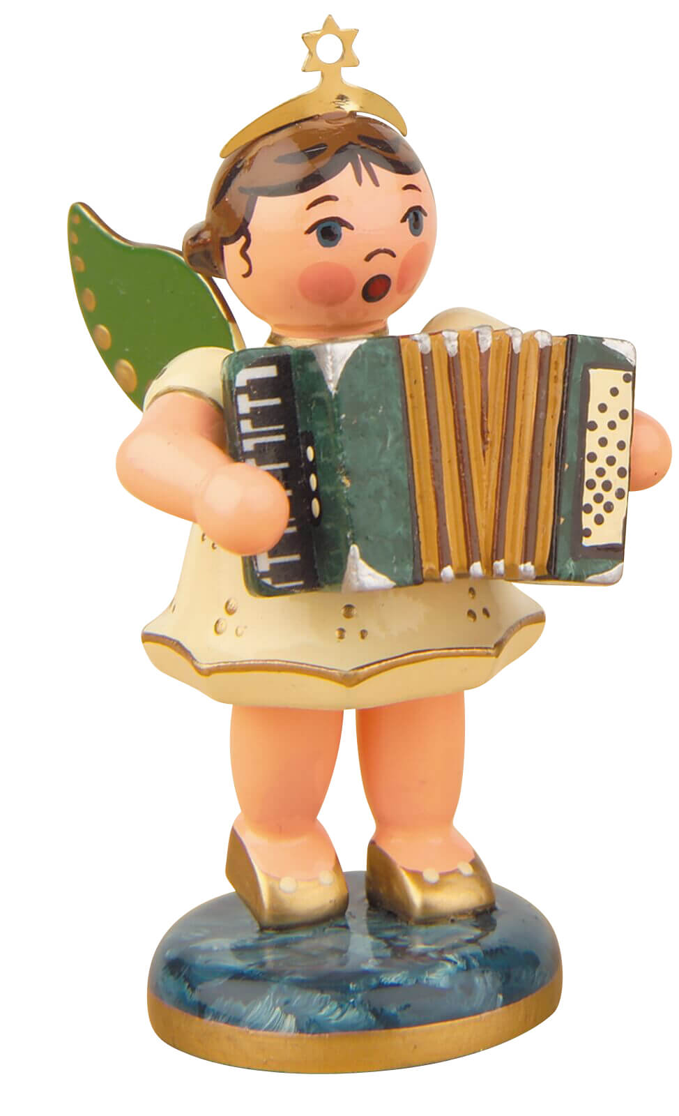 Christmas angel with accordion by Hubrig Volkskunst