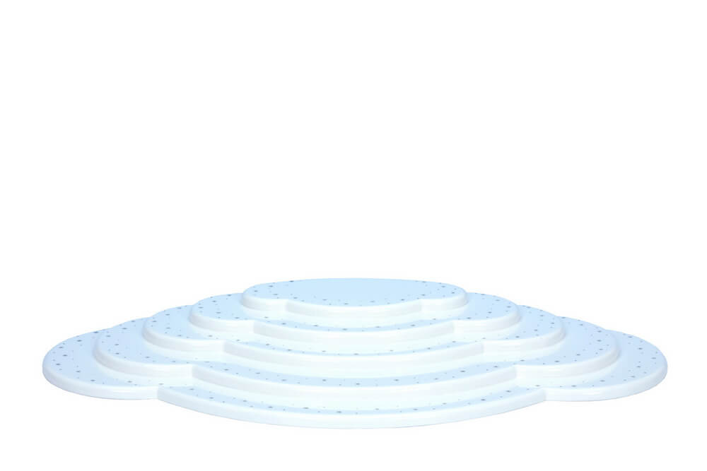 Cloud for Christmas angels, white, 5 parts by Christian Ulbricht