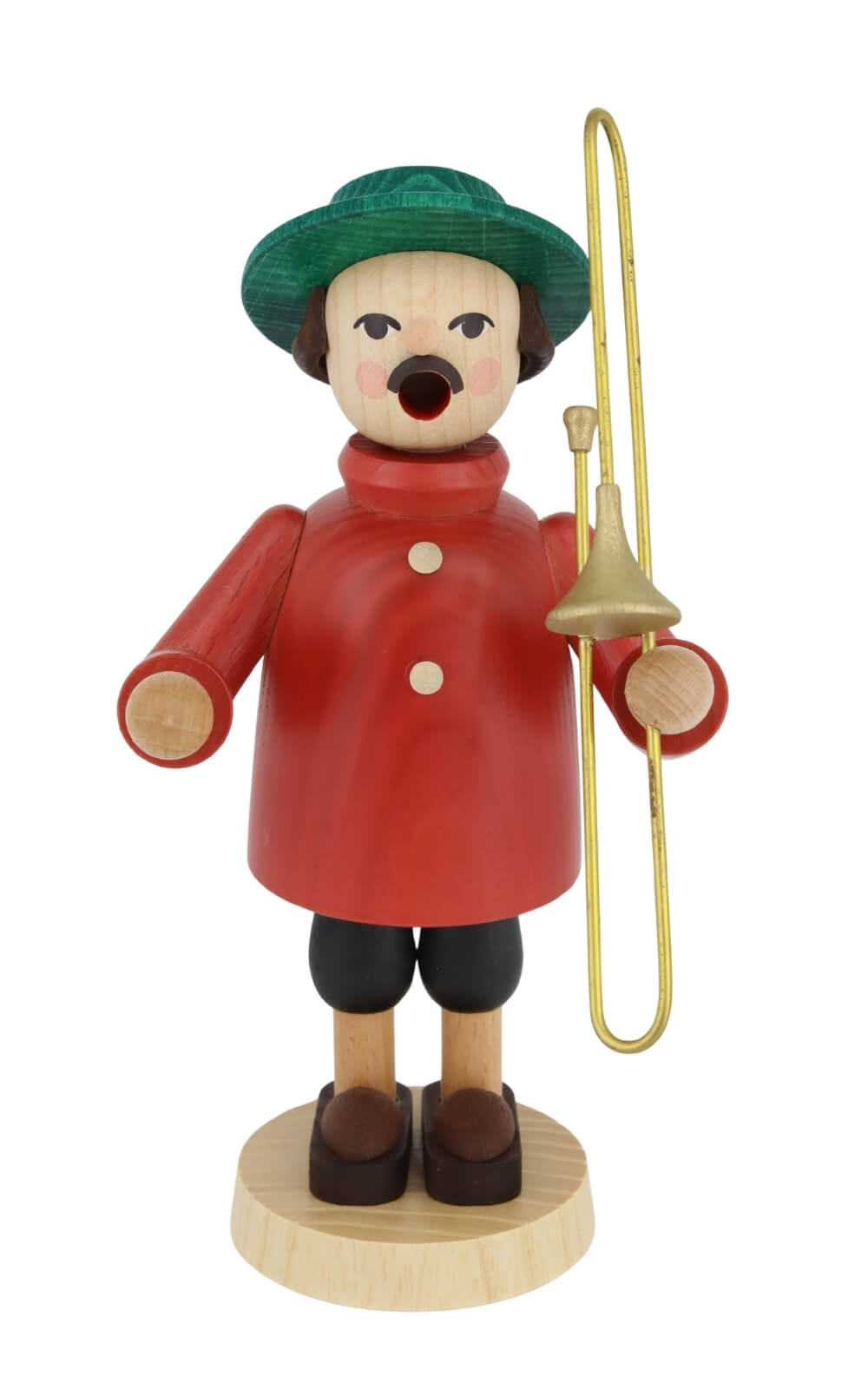 Smoking Man Musician with Trombone, 18 cm / 7 inch by Richard Glässer_1
