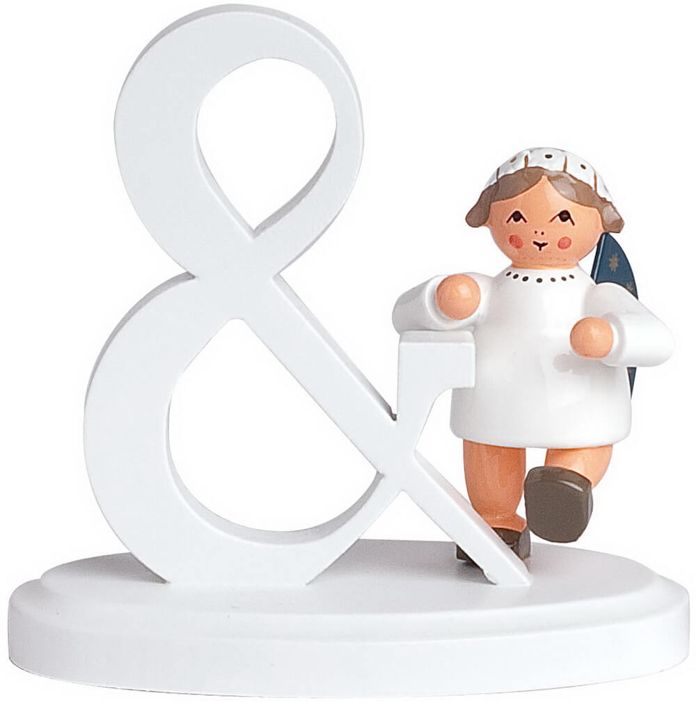 Christmas angel with the sign &, 7 cm from KWO