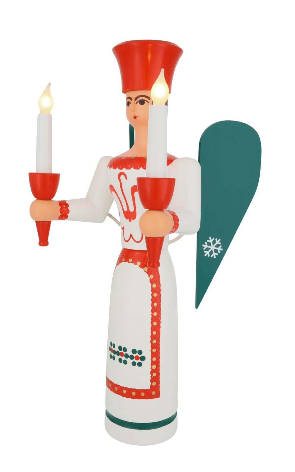 Christmas angel, colorful, electrically lit, 50 cm / 16,7 inch from SEIFFEN.COM_3