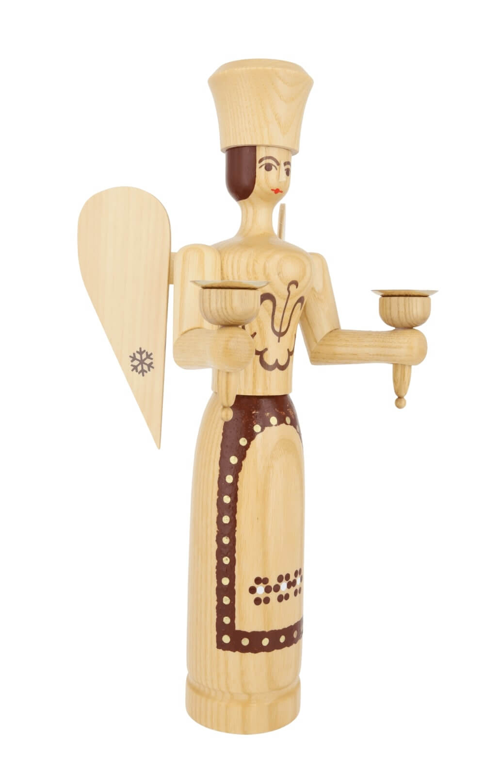 Christmas angel for wax candles, 38 cm / 15 inch, natural from SEIFFEN.COM_1