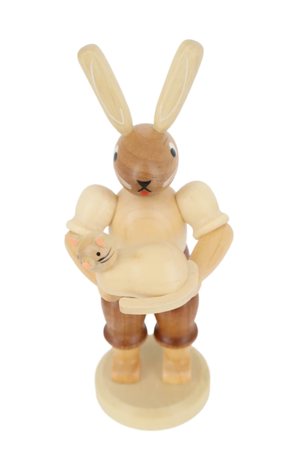 Osterhase mit Katze, 11 cm, natur von Müller Kleinkunst_2
