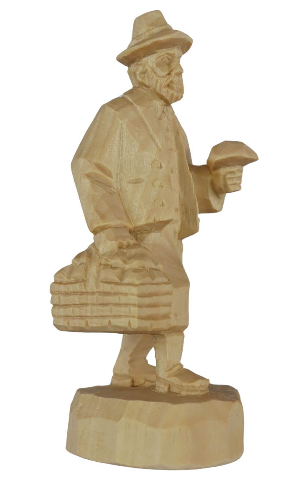 Mushroom hunter, carved, 20 cm by Schnitzkunst from the Ore Mountains_2