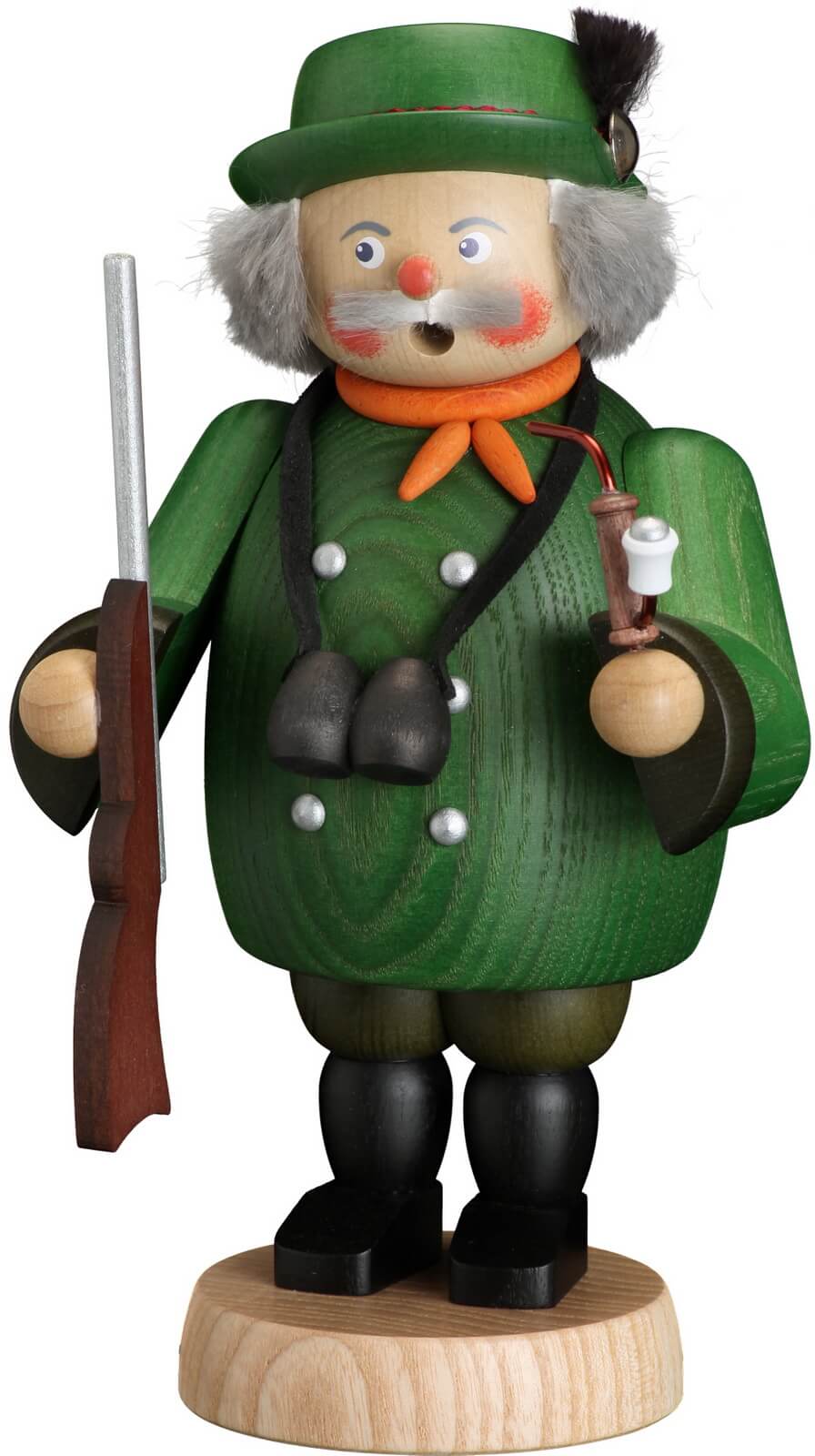 Smoking man hunter, 19 cm by Seiffener Volkskunst eG