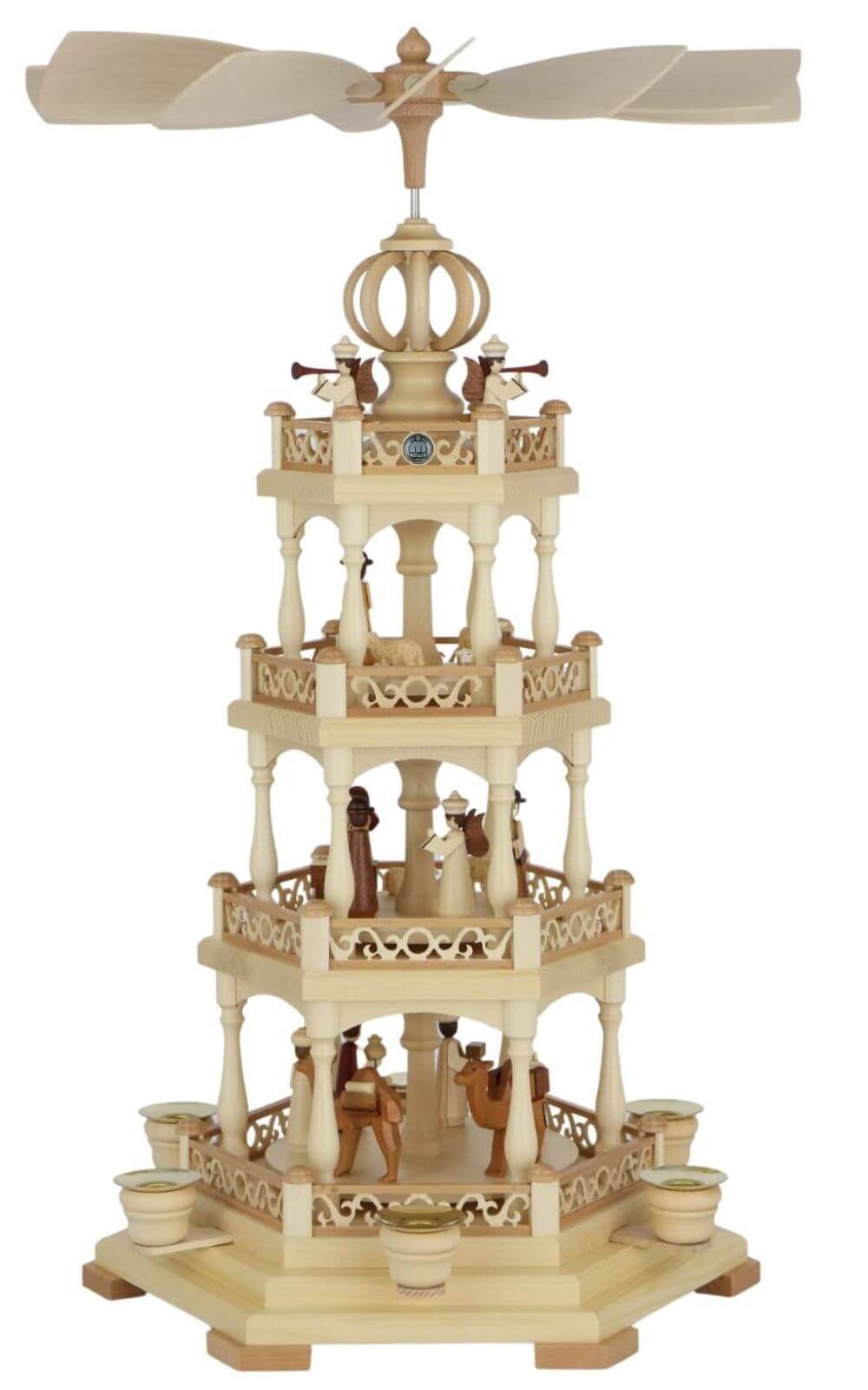 Weihnachtspyramide Heilige Geschichte, 4 - stöckig, 55 cm von Müller Kleinkunst_1