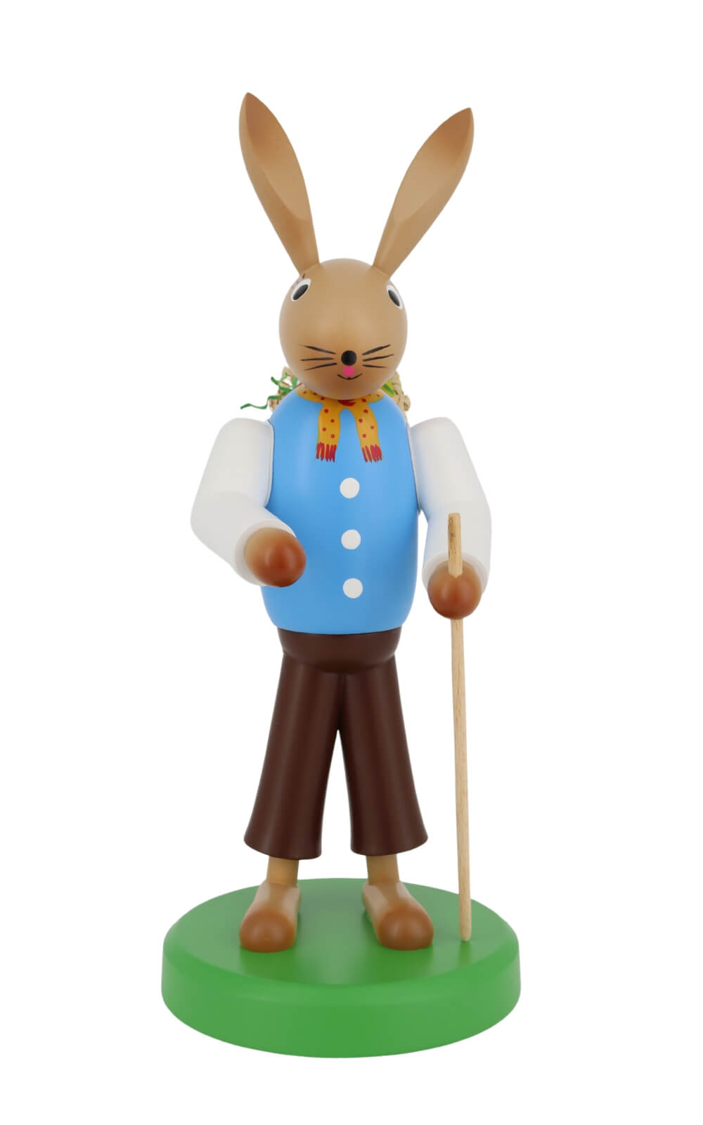 Osterhase mit Korb und Wanderstab, 28 cm von SEIFFEN.COM_1
