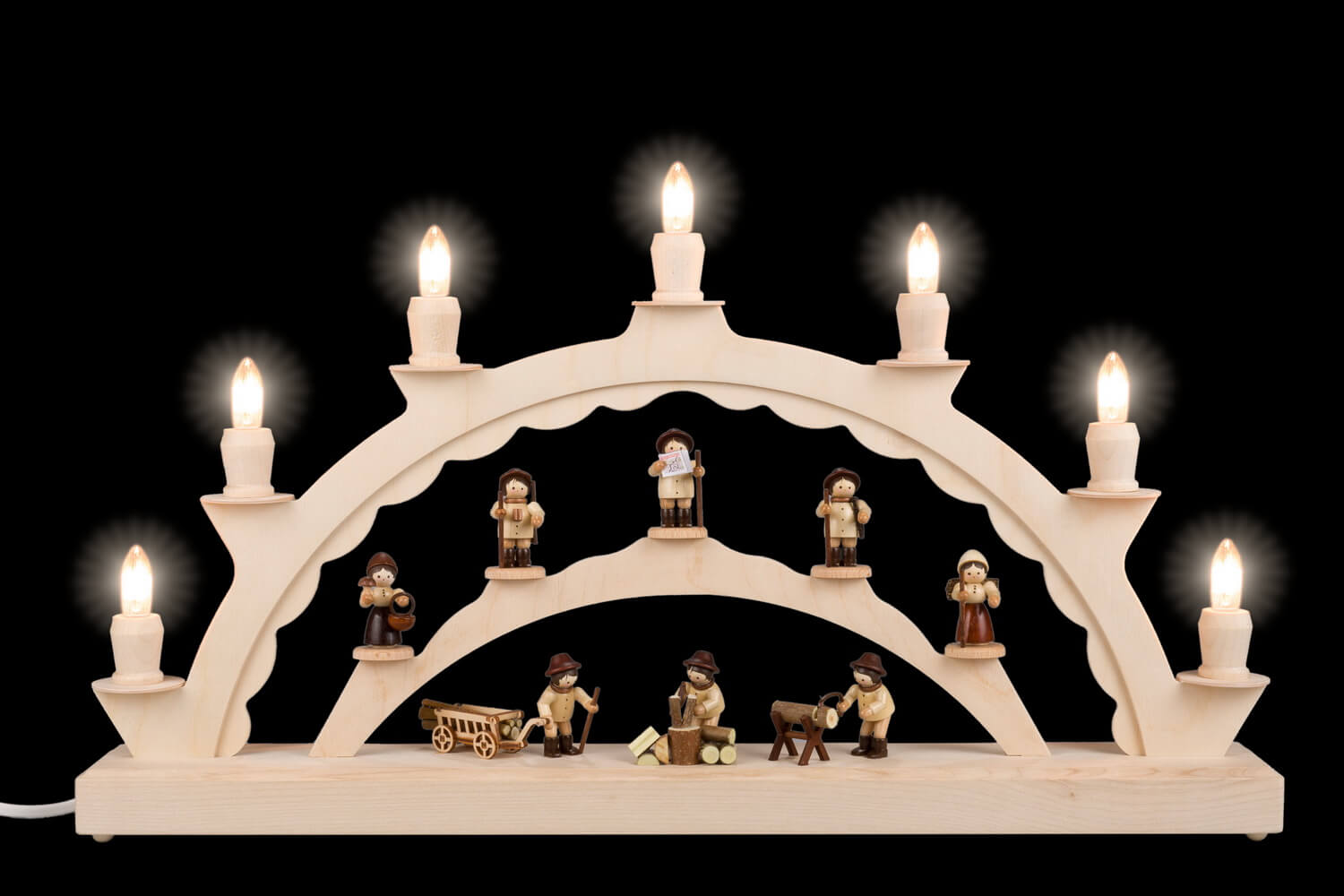 Schwibbogen Waldleute, 50 cm, elektrisch beleuchtet von SEIFFEN.COM_2