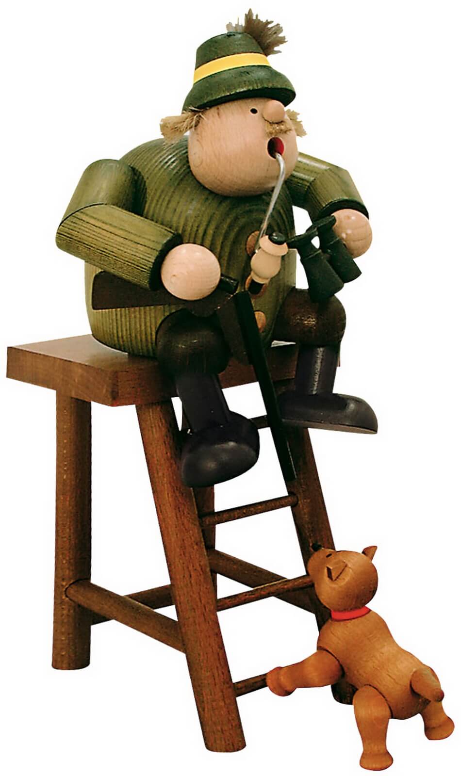 Räuchermännchen - Kantenhocker Jäger auf Hochsitz, 27 cm, farbig von KWO