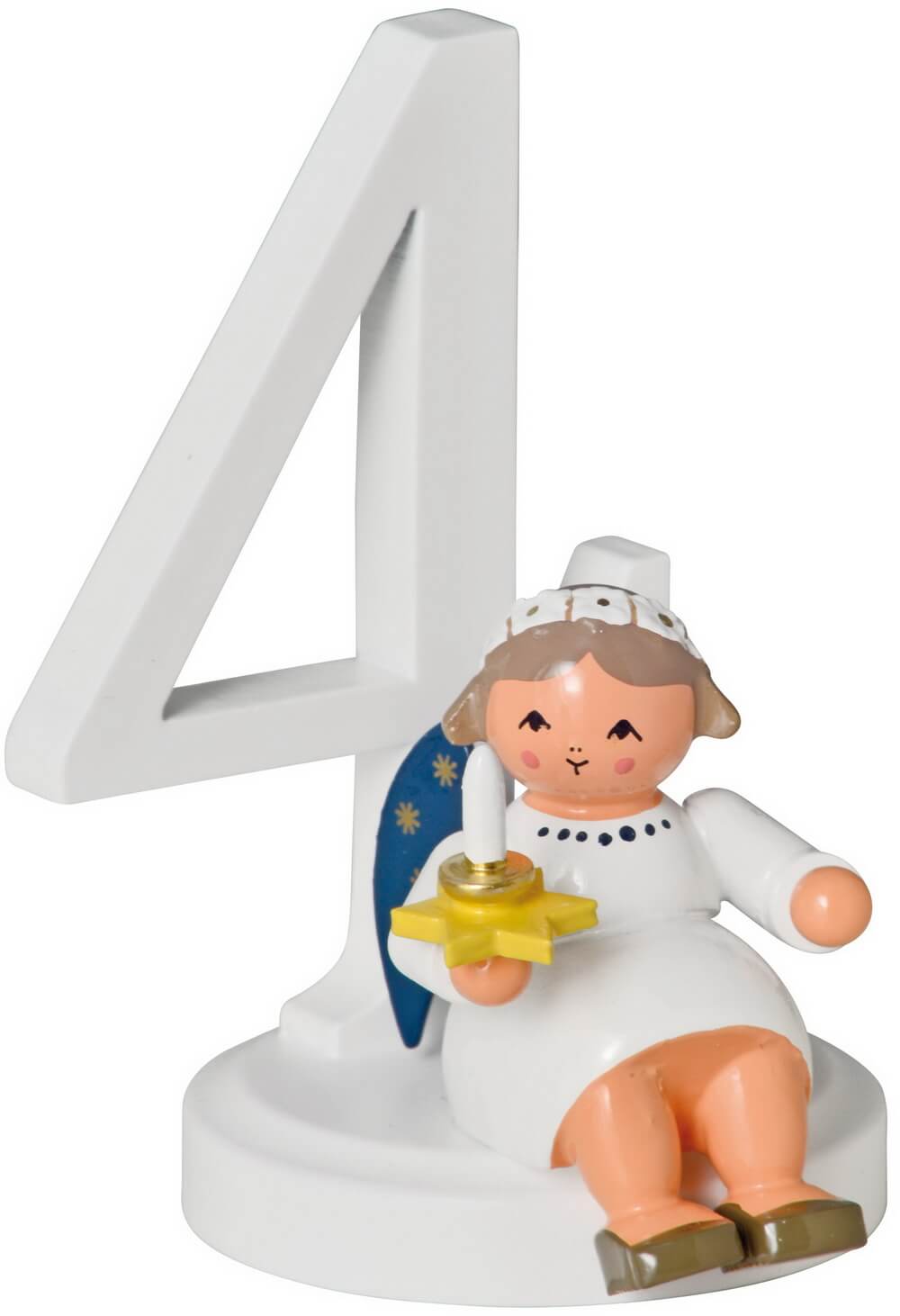 Christmas angel with number 4, 7 cm by KWO