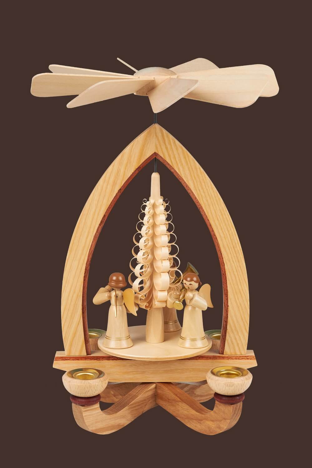 Christmas pyramid with long-skirt angel, 28 cm Heinz Lorenz Olbernhau/ Erzgebirge_Picture2