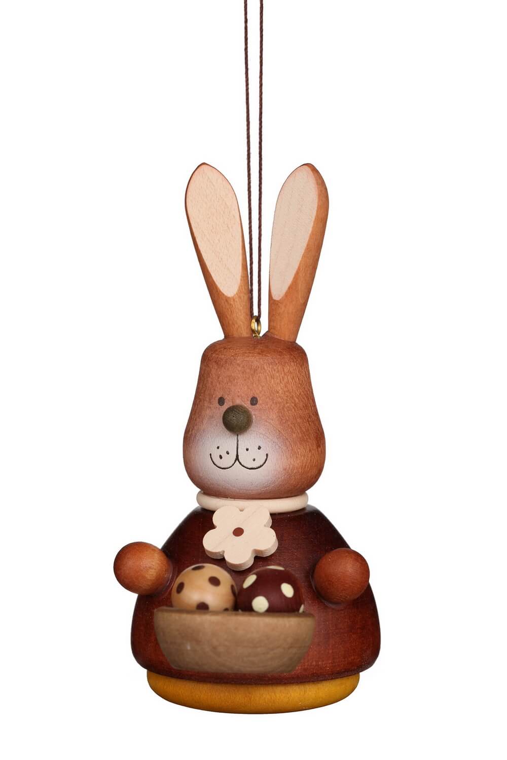 Osterhase - Wackelhase mit Eierkorb zum Hängen, natur, 10 cm von Christian Ulbricht